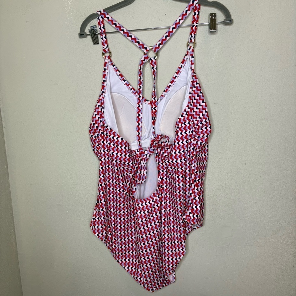 NWOT Red White and Blue Kona Sol One Piece Swimsuit Size 22 - Picture 6 of 7